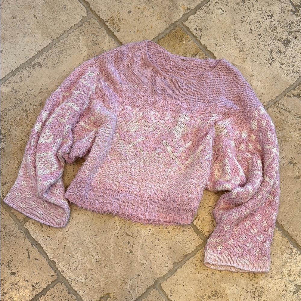 Free people pink Knit Sweater